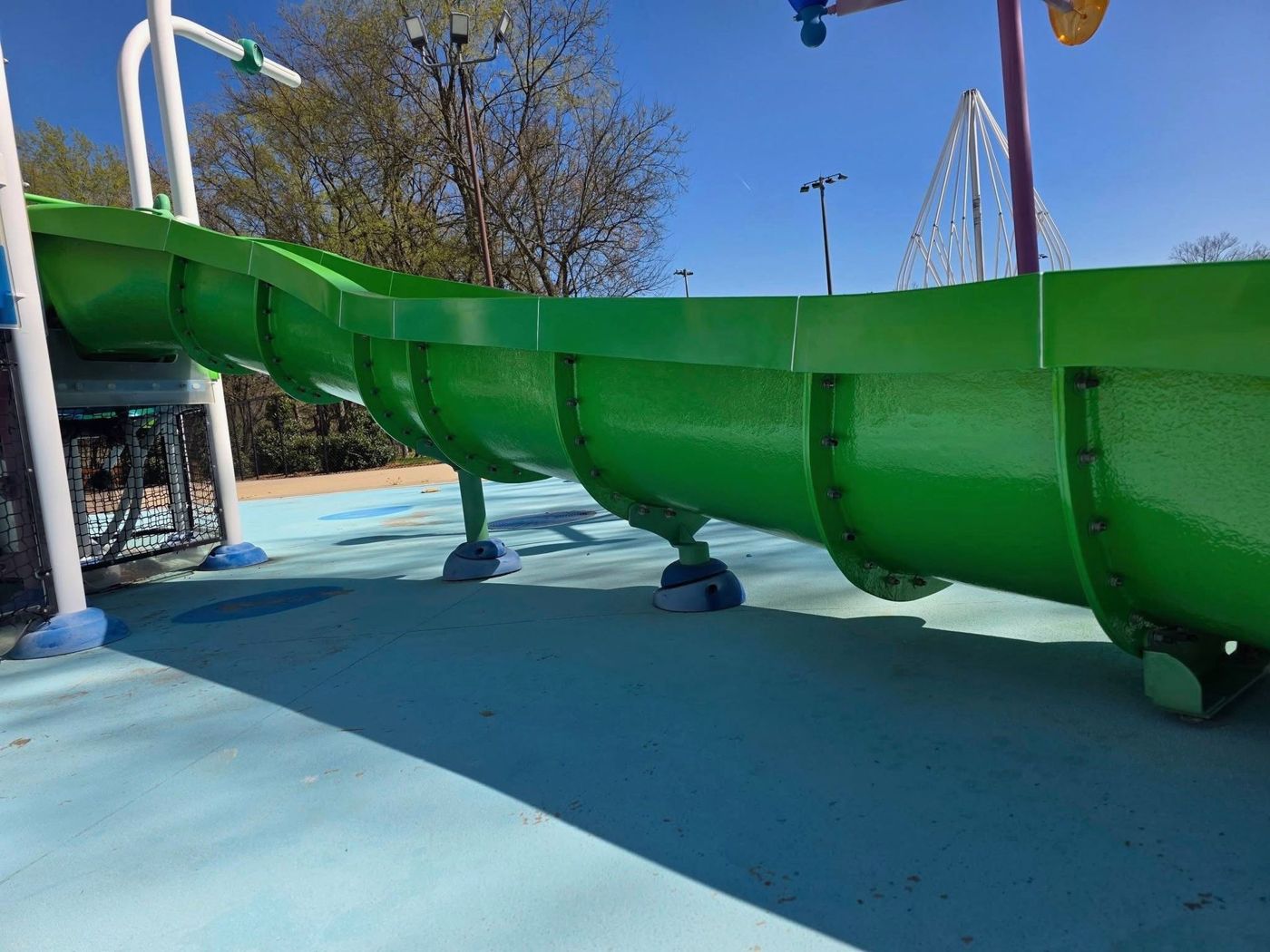 Green slide restored to a high gloss finish